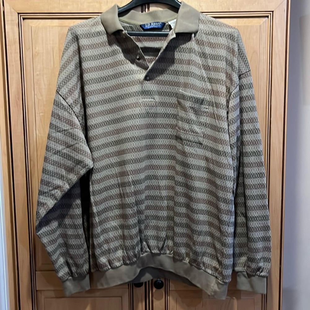 LD Sport Long Sleeve Men’s Collared Shirt XXL